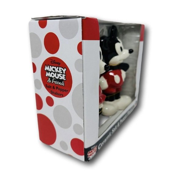 Disney Mickey and Minnie Set Ceramic Salt and Pepper Shakers - Picture 2 of 5
